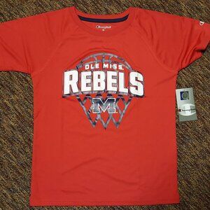 Champion NCAA Mississippi Ole Miss Rebels basketball t-shirt Red Medium (8/10)